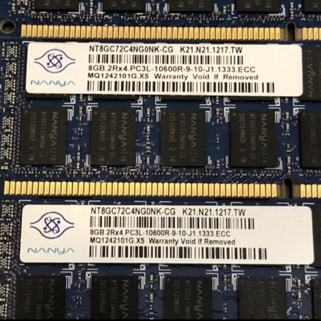 NANYA DDR3 2Rx4 PC3L-10600R 32GB （8G x4） 1
