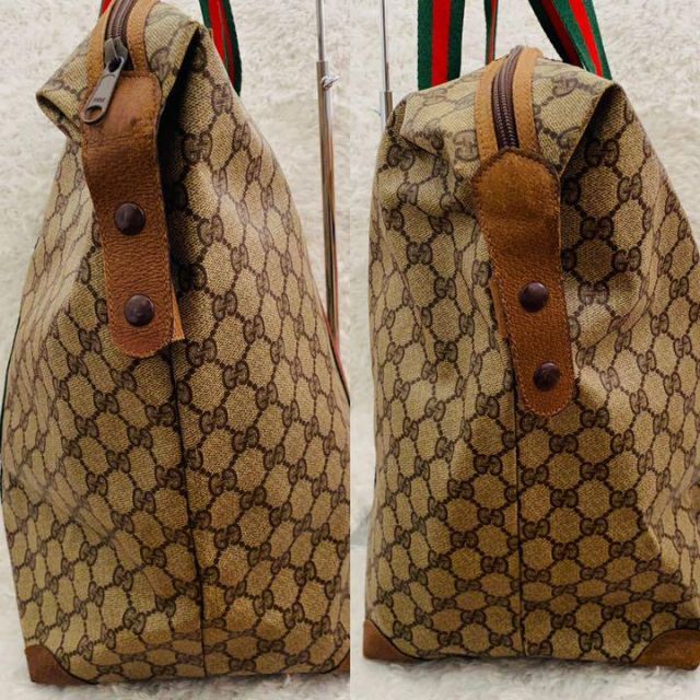 結婚祝い Gucci - シェリーライン ボストンバッグ トートバッグ PVC 東京銀座販売 ジャッキー シェリーライン グッチ 美品✨️GUCCI GG 袋付き ハンドバッグ ハンドバッグ