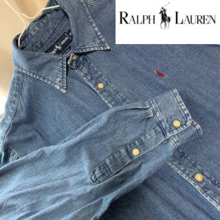 ラルフローレン(Ralph Lauren)の【人気商品】ラルフローレン　BDデニムシャツ　ワンポイントロゴ　 Mサイズ(シャツ)