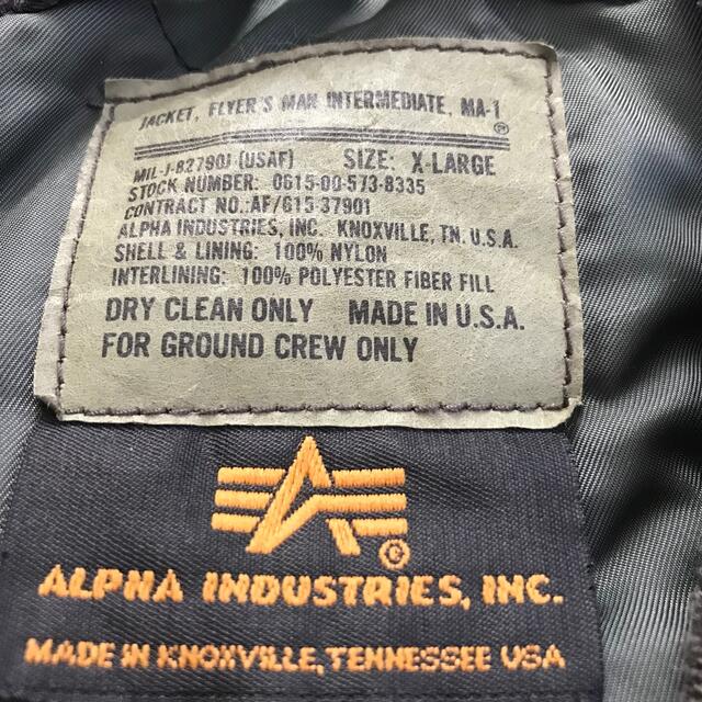 希少！ ALPHA MA-1 USA製 グランドクルータイプ！ XL