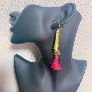 アナップ(ANAP)の【アナップ】ピンク×イエロータッセルコイン付きピアス♪ANAP(ピアス)