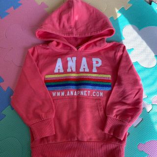 アナップキッズ(ANAP Kids)のANAP❤️フーボー付きトレーナー(Tシャツ/カットソー)