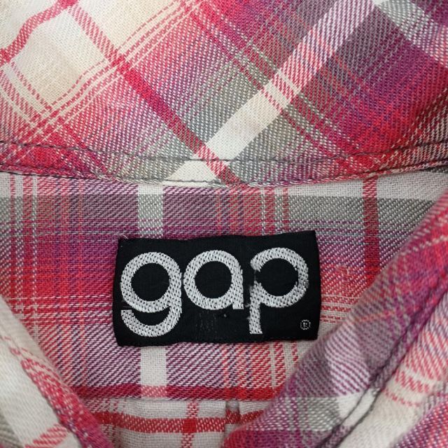 OLD GAP　ギャップ　トレンチコート　白黒グレンチェック　ベルト付　Lサイズ