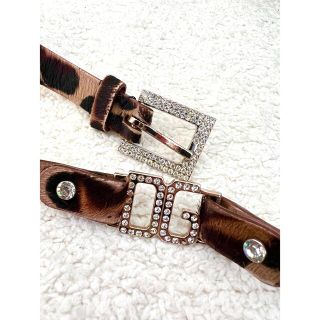 DOLCE&GABBANA - DOLCE&GABBANA ヒョウ柄 ハラコ ベルトの