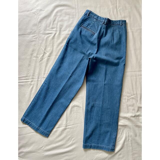 Steven Alan スティーブンアラン COTTON DENIM WIDE TROUSERS ワイドデニムトラウザーズパンツ インディゴ M