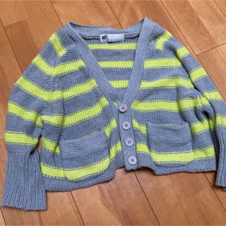 ドットアンドストライプスチャイルドウーマン(Dot&Stripes CHILDWOMAN)のイエローボーダーカーディガン(カーディガン)