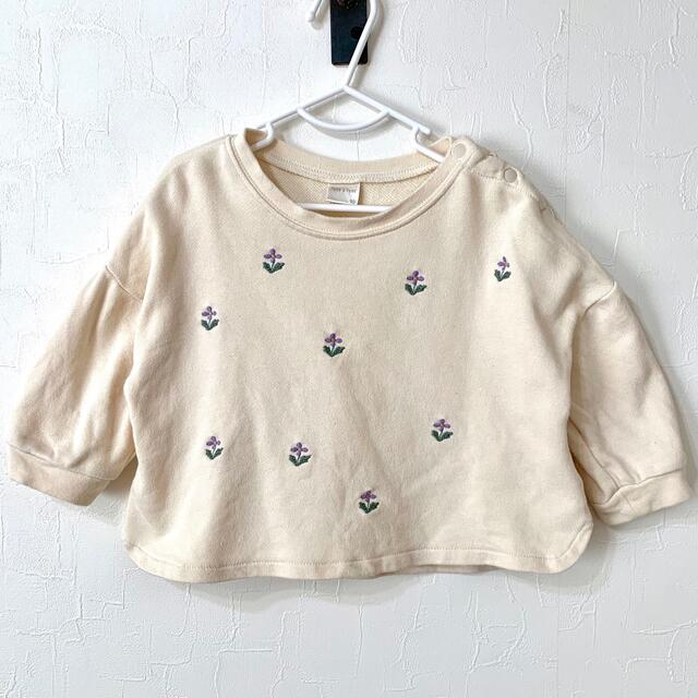 tete a tete】テータテート 長袖 80 くすみカラー tete a tete テータテート りんご柄Tシャツ 80サイズ