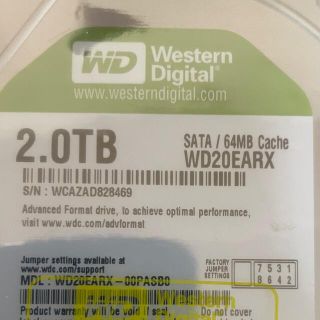 HDD 2TB Western Digital WD20EARX 未使用品(PCパーツ)