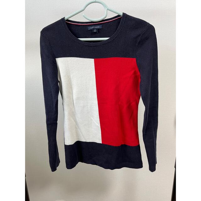 TOMMY HILFIGER(トミーヒルフィガー)のトミーヒルフィガー　ニットセーター　S トリコロール レディースのトップス(ニット/セーター)の商品写真