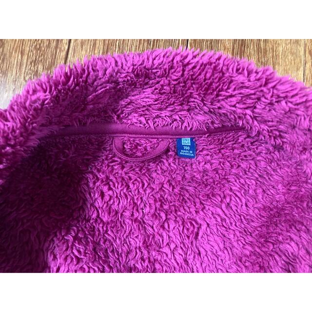 UNIQLO(ユニクロ)のUNIQLO フリース 150cm ピンク キッズ/ベビー/マタニティのキッズ服女の子用(90cm~)(ジャケット/上着)の商品写真