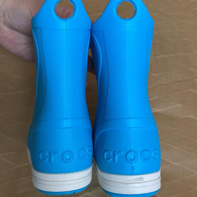 crocs(クロックス)の長靴 レインブーツ キッズ　クロックス　青 キッズ/ベビー/マタニティのベビー靴/シューズ(~14cm)(長靴/レインシューズ)の商品写真