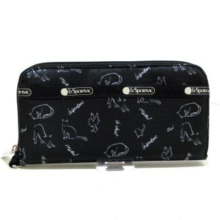 レスポートサック(LeSportsac)のレスポートサック 長財布新品同様  黒×白(財布)