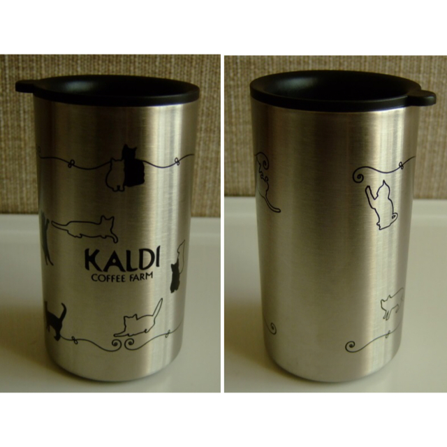 KALDI(カルディ)のKALDI/カルディの猫の日･タンブラー･キャニスター･紅茶缶･2点･2021年 インテリア/住まい/日用品のキッチン/食器(容器)の商品写真