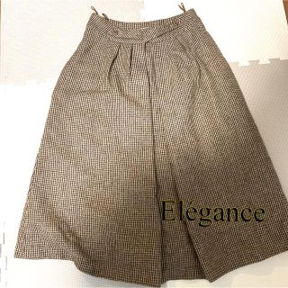 エレガンス(Elégance.)のElegance boulique チェック ロングスカート ビンテージ(ロングスカート)