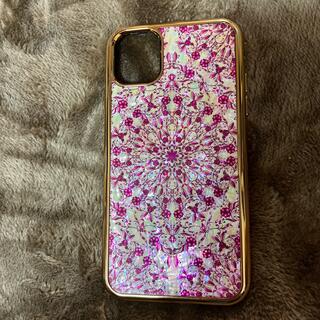 iPhone11 アイフォン 螺鈿アート ピンク Print creative(iPhoneケース)