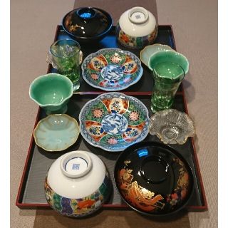 新品 食事セットj(南山 吾山窯) 2名分