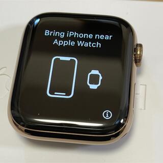 アップルウォッチ(Apple Watch)のApple Watch Series5 ステンレス ゴールド(腕時計(デジタル))
