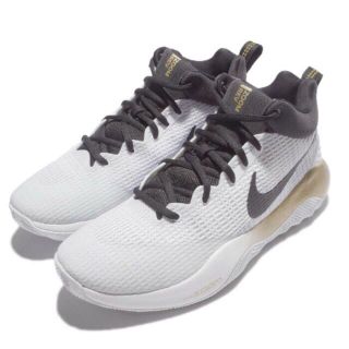 ナイキ(NIKE)のNIKE ZOOM REV EP ナイキ ズーム レブ EP 白黒金(バスケットボール)