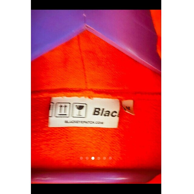 激レア♥即完売♥ブラックアイパッチ♥取扱注意刺繍♥初期オレンジ♥パーカー♥LHP
