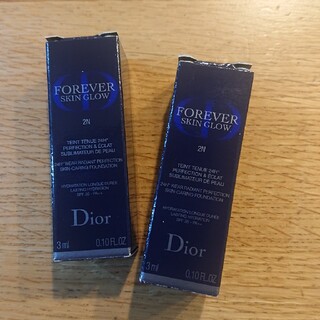 ディオール(Dior)のDior ディオール スキンフォーエヴァーフルイドグロウ 2N サンプル ２個(サンプル/トライアルキット)