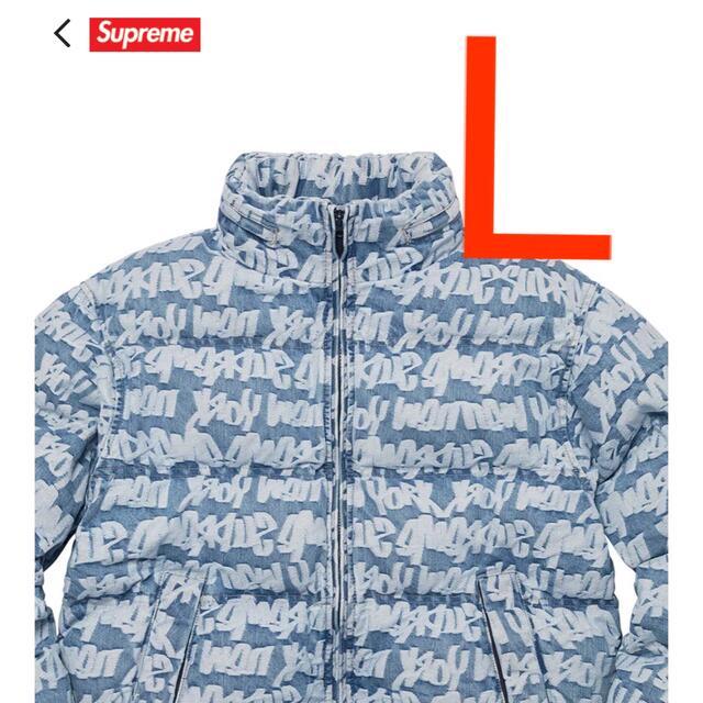 Supreme(シュプリーム)のFat Tip Jacquard Denim Puffer Jacket メンズのジャケット/アウター(Gジャン/デニムジャケット)の商品写真