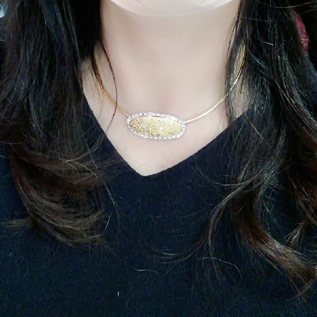 K24純金 & Pt900✨ダイヤ0.50ct付き✨帯留め飾り✨宝石💎素敵✨の通販