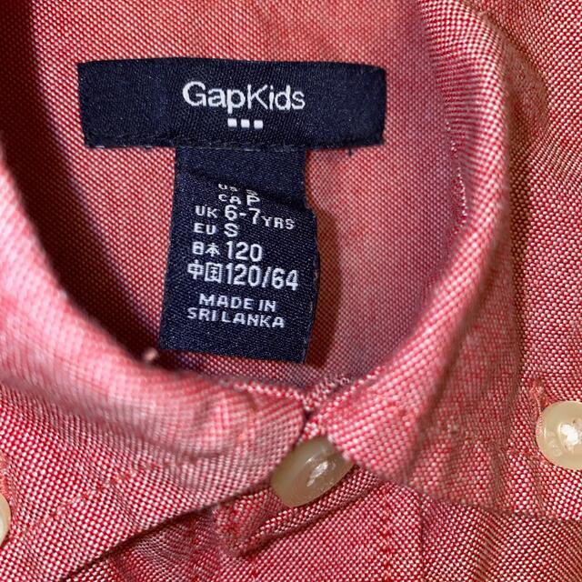 GAP Kids(ギャップキッズ)のGapKids ギャップキッズ　男の子　レッド　赤　長袖シャツ 120cm  キッズ/ベビー/マタニティのキッズ服男の子用(90cm~)(ブラウス)の商品写真