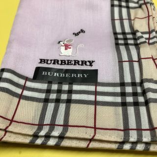 バーバリー(BURBERRY)のBURBERRYバーバリー大判ハンカチ 未使用シール付き(ハンカチ)