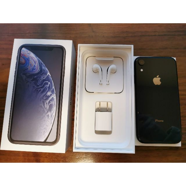 USED美品★iPhone XR 64GB ブラック SIMフリー+iFace