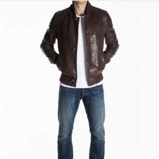 デンハム(DENHAM)のdenham AIRBASE LEATHER BOMBER JACKET XL(レザージャケット)