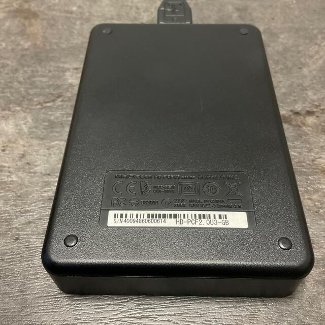 Buffalo(バッファロー)の中古 BUFFALO HD-PCF2.0U3-GB 2TB ポータブルHDD スマホ/家電/カメラのPC/タブレット(PC周辺機器)の商品写真