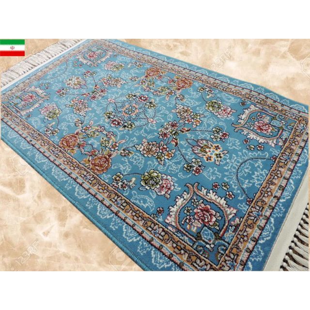 ウィルトン織り細かな密度ペルシャ絨毯/ゴージャスな色柄の高級玄関マット