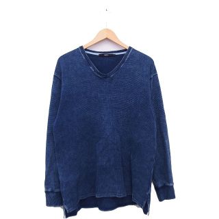 アズールバイマウジー(AZUL by moussy)のアズールバイマウジー カットソー Tシャツ 長袖 Vネック コットン M(カットソー(長袖/七分))