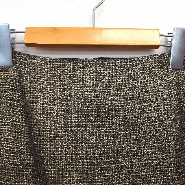 VICKY(ビッキー)のビッキー VICKY 台形 スカート ミニ 厚手 総柄 ラメ混 切替 タック 2 レディースのスカート(ミニスカート)の商品写真