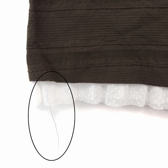 anatelier(アナトリエ)のアナトリエ ANATELIER 台形 スカート 膝丈 コットン 綿 総柄 切替 レディースのスカート(ひざ丈スカート)の商品写真