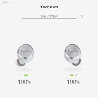 パナソニック(Panasonic)の【美品】 Technics EAH-AZ70W シルバー 【保証有】(ヘッドフォン/イヤフォン)