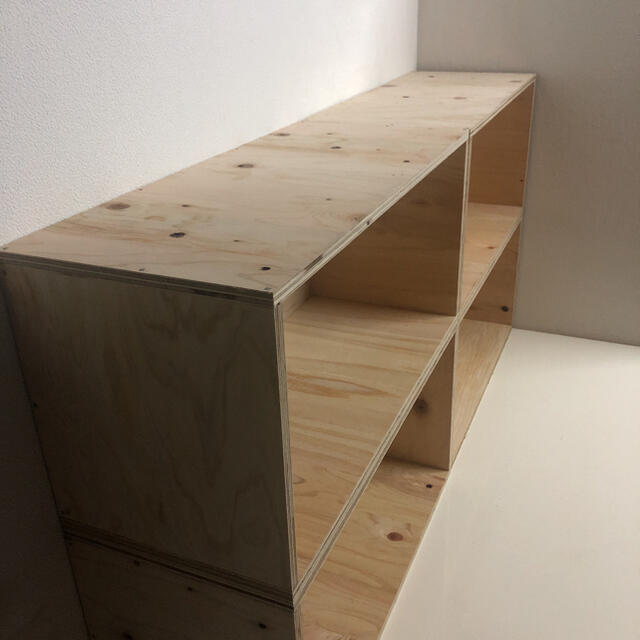 WOOD SHELF 無塗装 4点セット 新品 限定!!!! インテリア/住まい/日用品の収納家具(棚/ラック/タンス)の商品写真