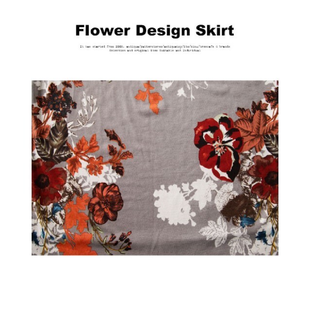 antiqua(アンティカ)のアンティカ 花柄ロングスカート レディースのスカート(ロングスカート)の商品写真