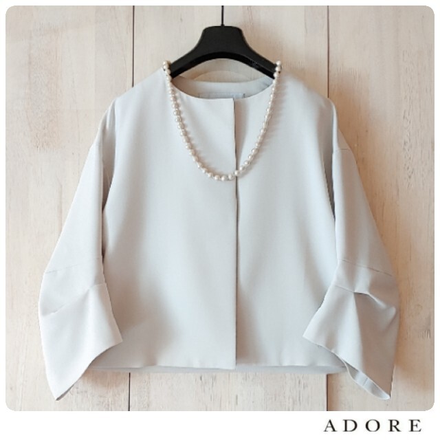 ADORE - 幻 春物 定価4.6万円 ADORE ソフトダブルクロスジャケットの通販 by りり's shop｜アドーアならラクマ