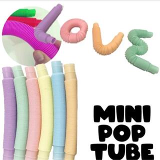 新品　ポップチューブ　pop tube 6色セット　14×2㎝　YouTube(知育玩具)