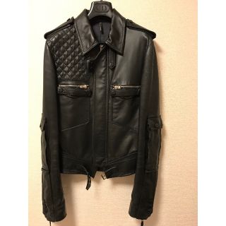 ディオールオム(DIOR HOMME)の【専用】ディオールオム DIOR HOMMEバイカーレザーライダースジャケット(ライダースジャケット)