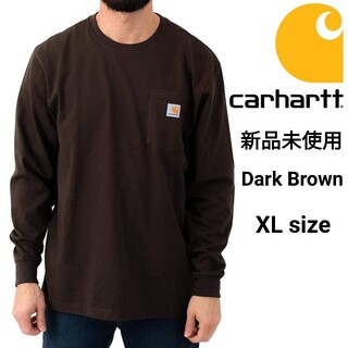 カーハート(carhartt)の新品未使用 カーハート ポケット ロンT ダークブラウン K126 DKB XL(Tシャツ/カットソー(七分/長袖))