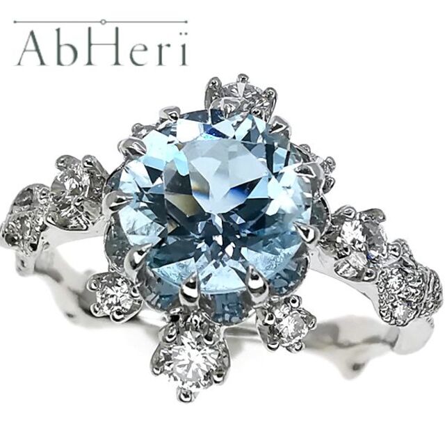 AbHeri(アベリ)のアベリ AbHeri Pt アクアマリン ダイヤモンド リング レディースのアクセサリー(リング(指輪))の商品写真