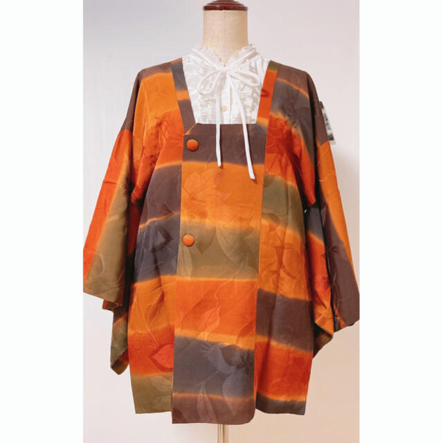 展示品 ◇和洋きものコーデ◇ 3点セット 道行 チュール オレンジ 展示品 ◇和洋きものコーデ◇ 3点セット 道行 チュール オレンジ