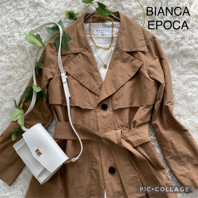 EPOCA   BIANCA EPOCA エポカ ベルト付 ステンカラーコート トレンチ