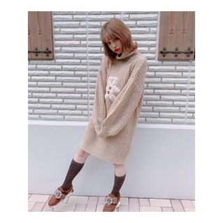 スワンキス(Swankiss)のSwankiss ♡ タートル ニットワンピース(ニット/セーター)