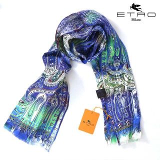 エトロ(ETRO)のエトロ　3万新品タグ付き最高級ペイズリースカーフ(バンダナ/スカーフ)