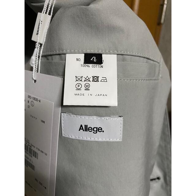 ALLEGE(アレッジ)のallege 20ss コート メンズのジャケット/アウター(ステンカラーコート)の商品写真