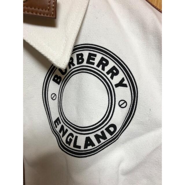 BURBERRY(バーバリー)のBURBERRY  バーバリー ビッグロゴプリント レザー 切替 ジャケット レディースのジャケット/アウター(その他)の商品写真