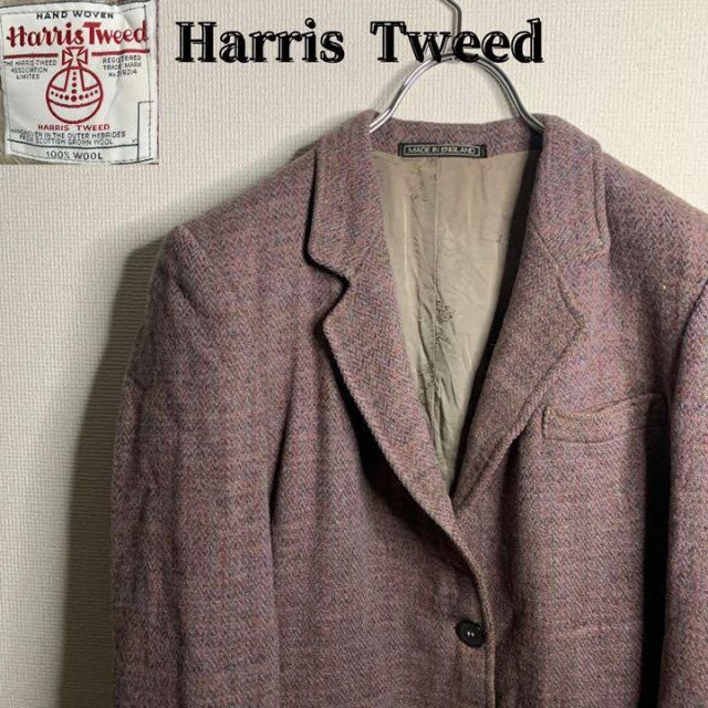 Harris Tweed(ハリスツイード)のハリスツイード ORVIS ウール　テーラードジャケット  ミックスカラー レディースのジャケット/アウター(テーラードジャケット)の商品写真